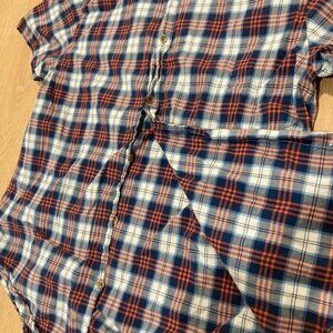 Gap Navy Plaid Button Up